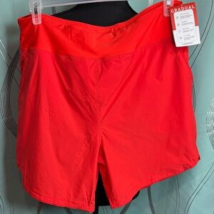 Gradual Women's Vibrant Orange/Red Swim Shorts